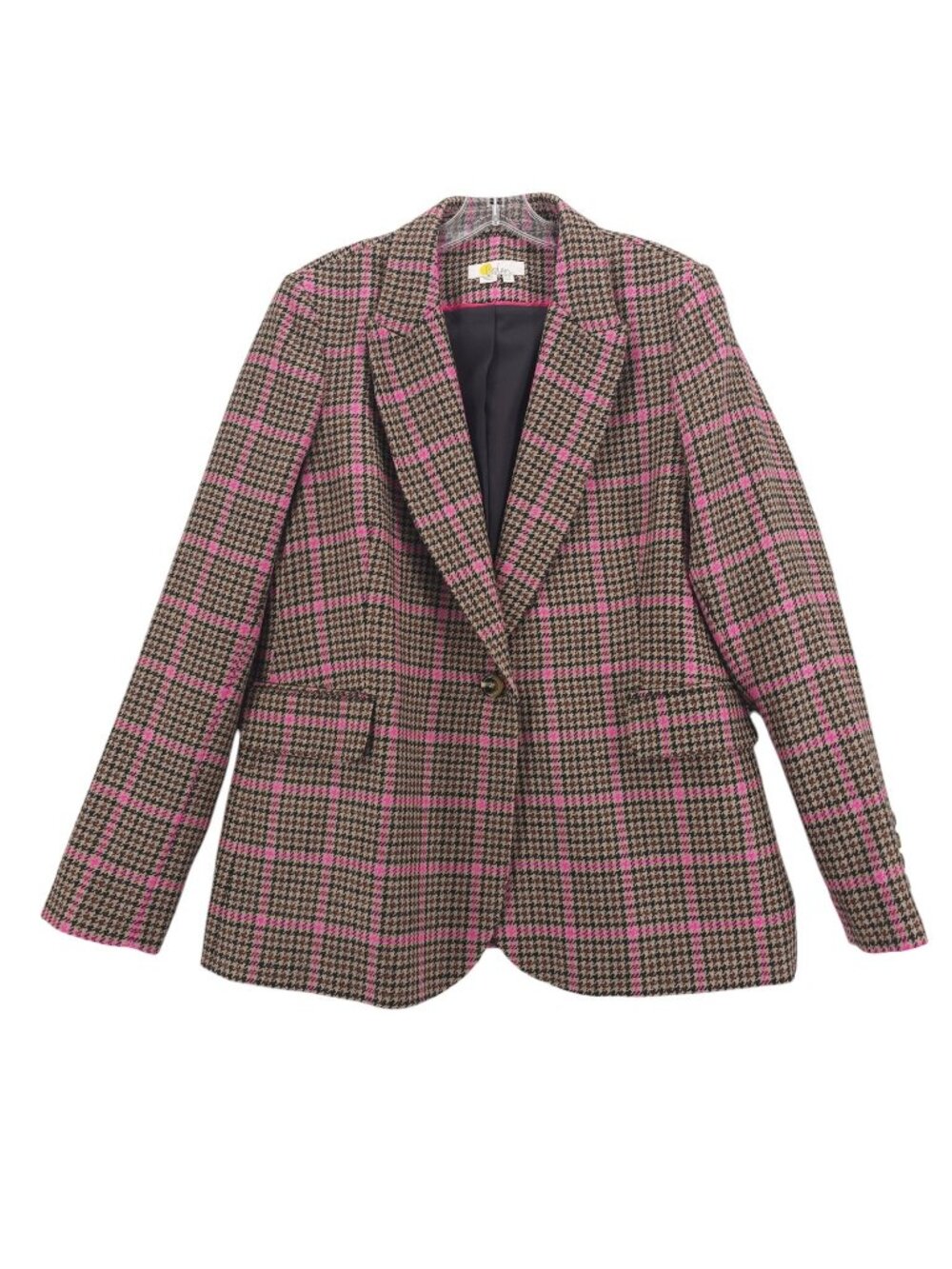 BODEN 100% Wool Blazer Jacket Plaid Balli Italian Fabric Size US 12
